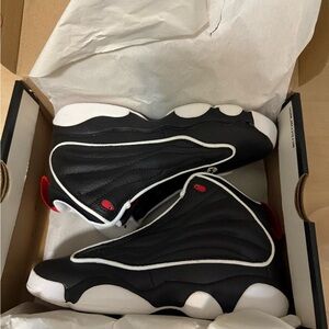 Jordan Pro Strong Black and White with Red Highlights